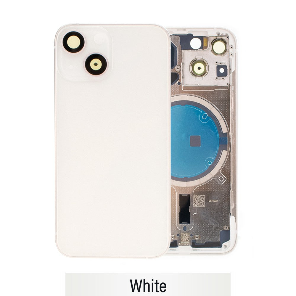 Rear Housing for iPhone 13 mini (NO LOGO)-White Rear Housing for iPhone 13 mini (NO LOGO)-White